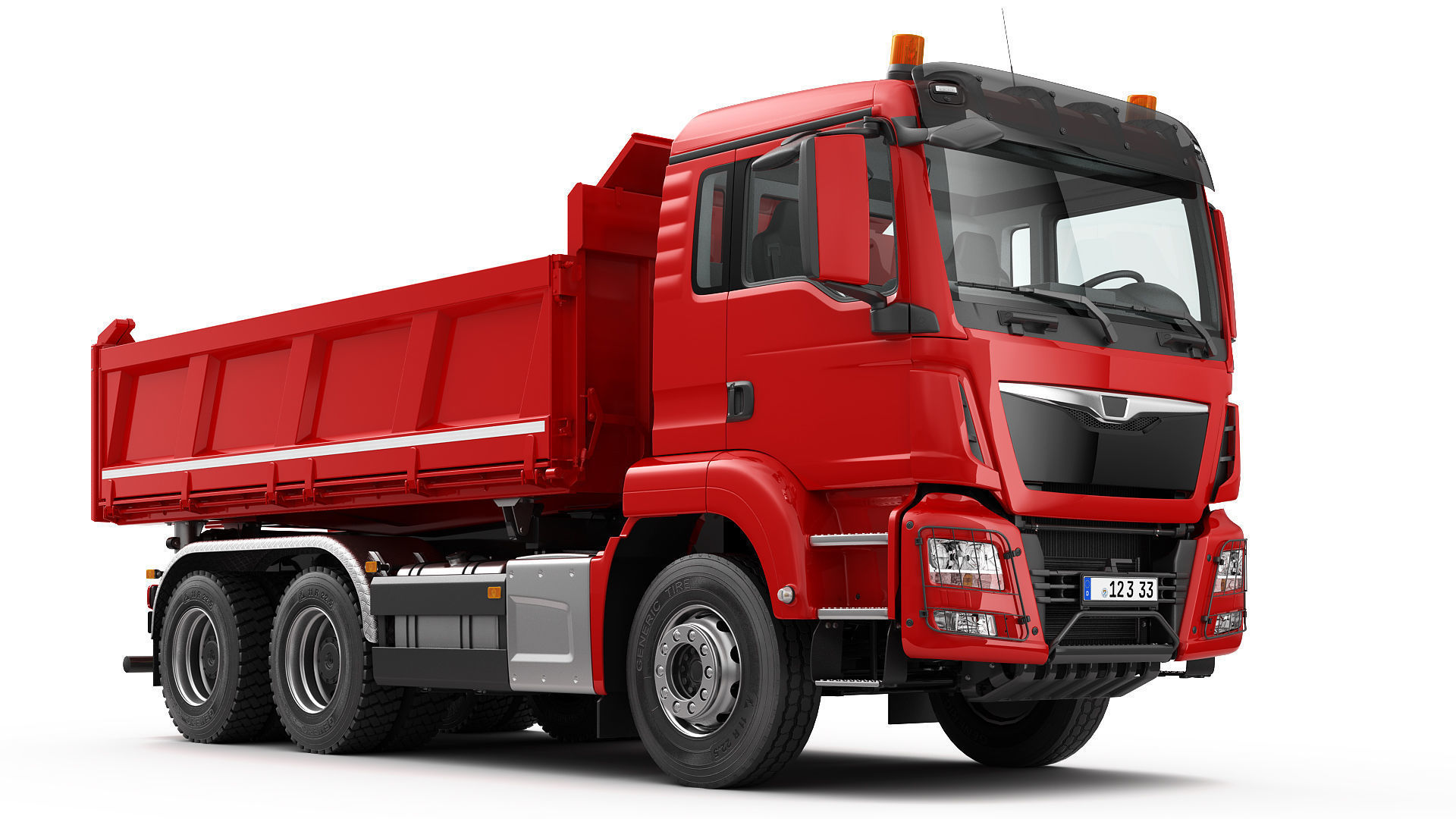 Dump Truck 6X4  3D model_1