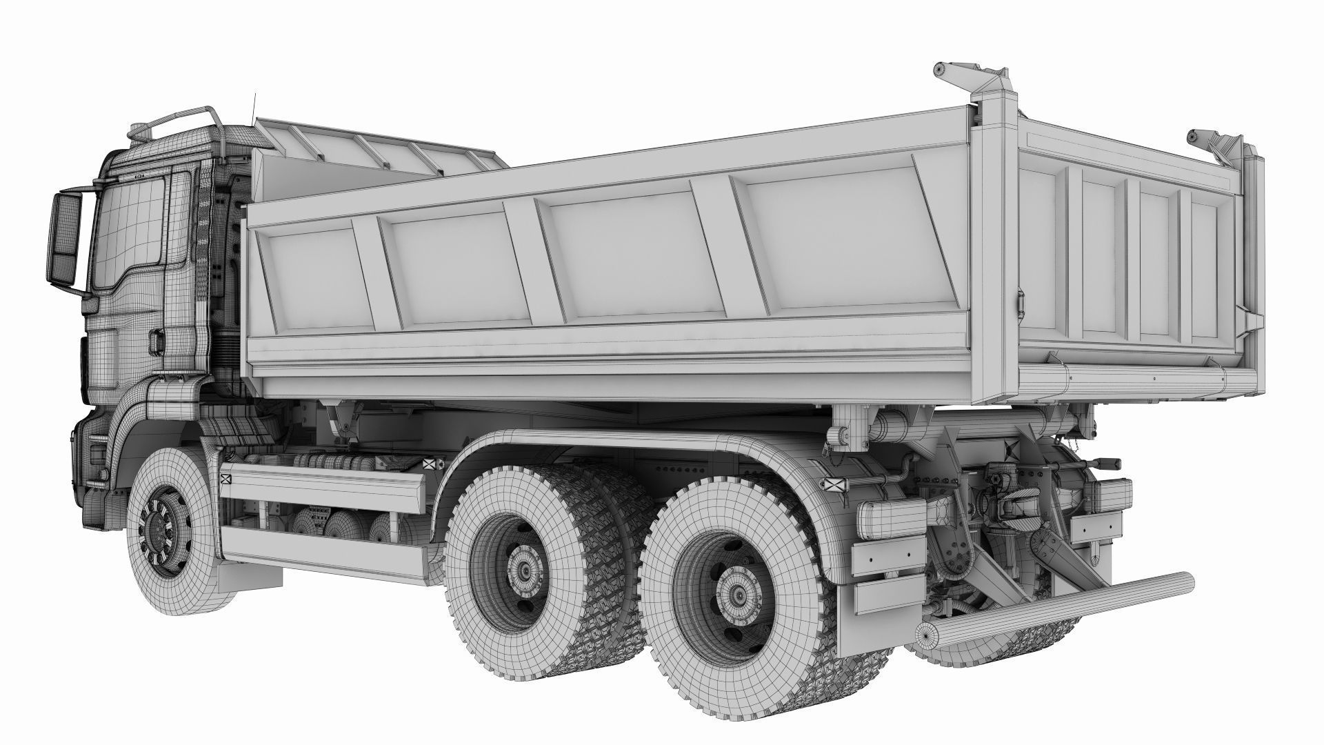 Dump Truck 6X4  3D model_19
