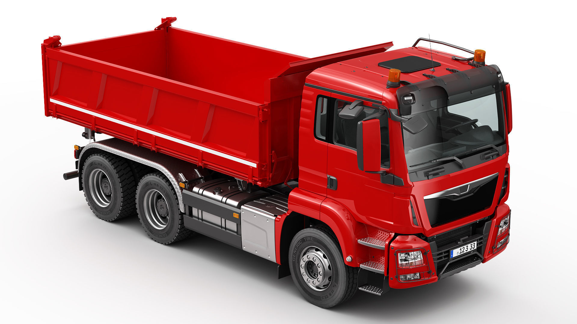 Dump Truck 6X4  3D model_10