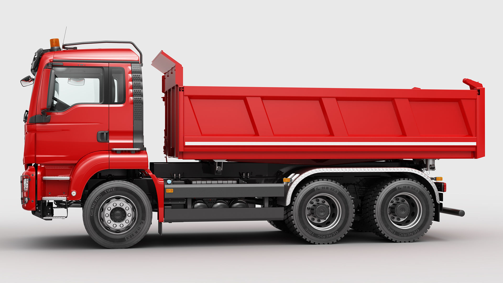 Dump Truck 6X4  3D model_7