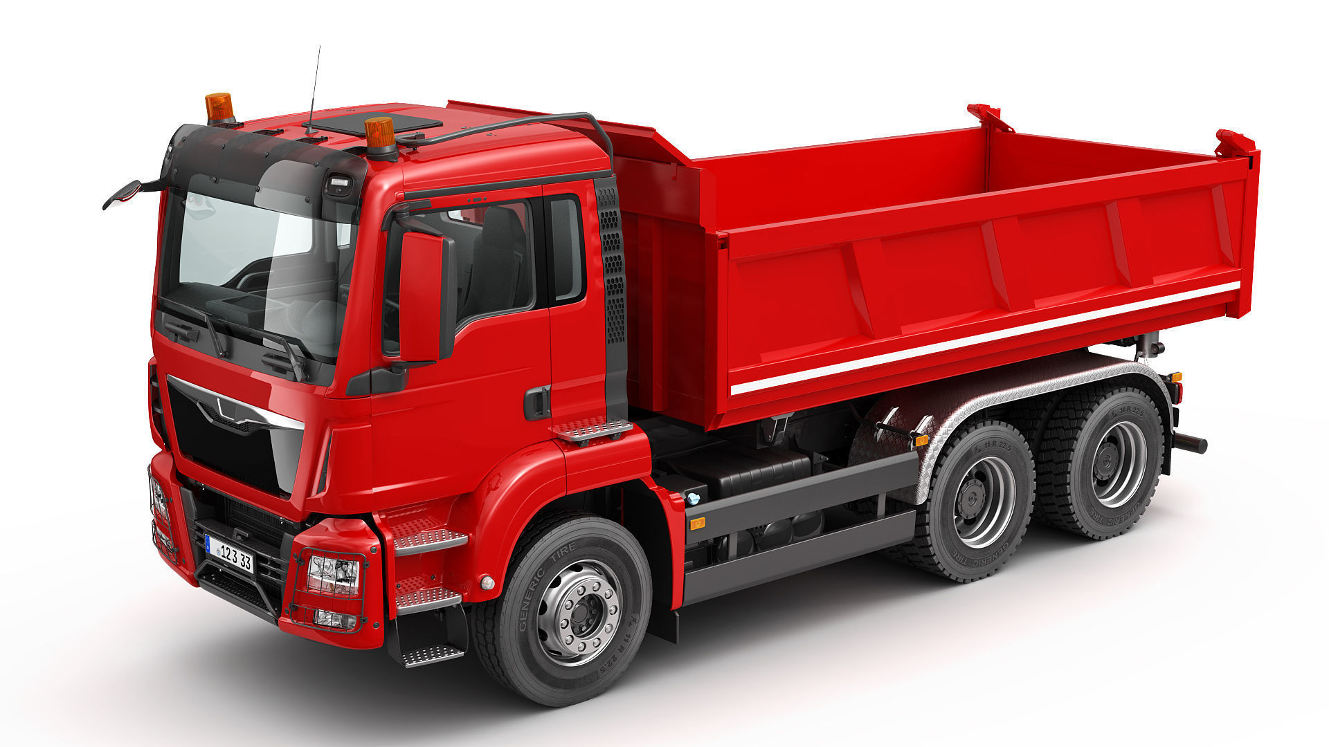 Dump Truck 6X4  3D model_9