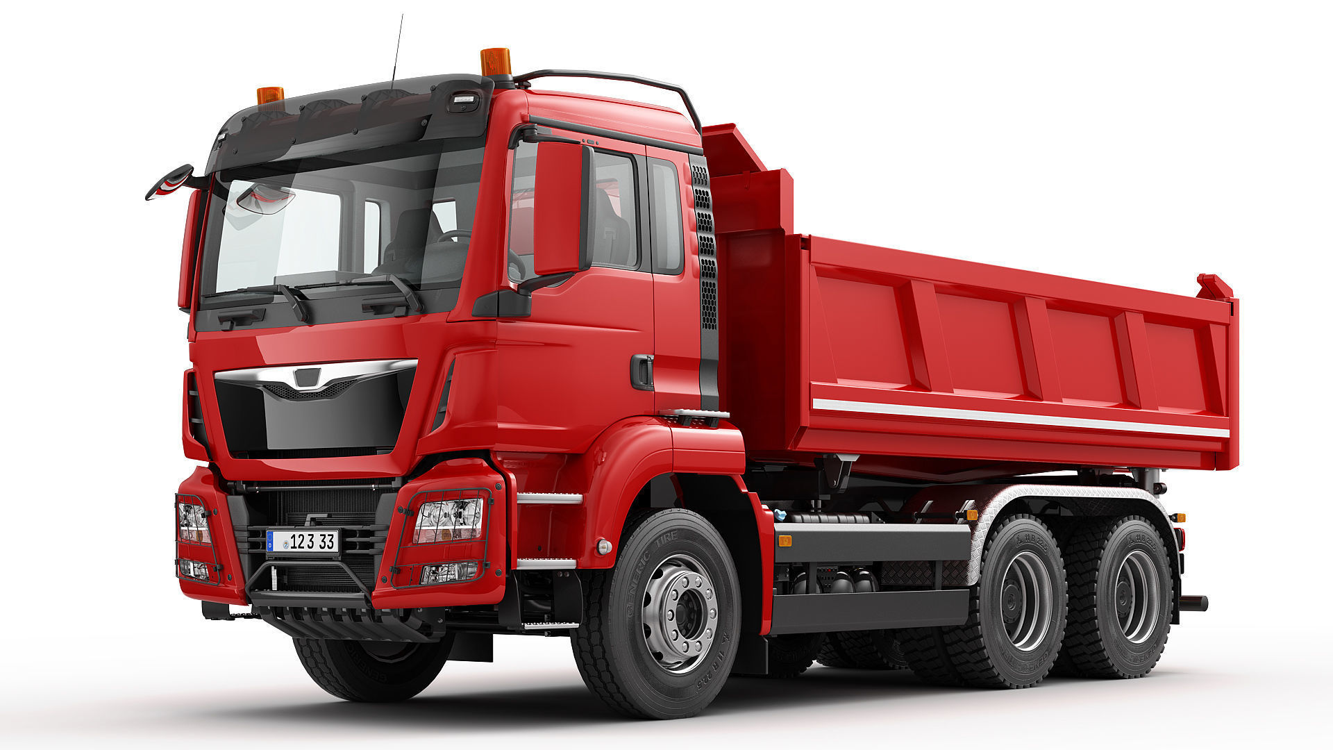 Dump Truck 6X4  3D model_6