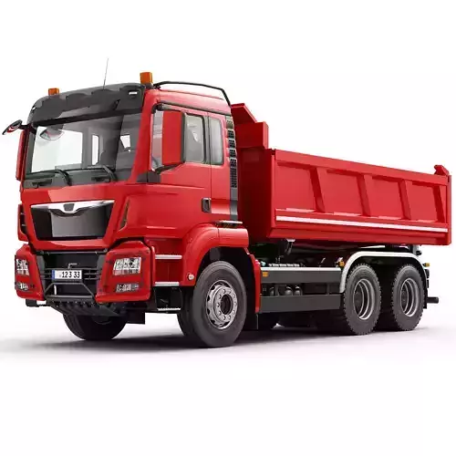 Dump Truck 6X4  3D model Dump Truck 6X4  3D model