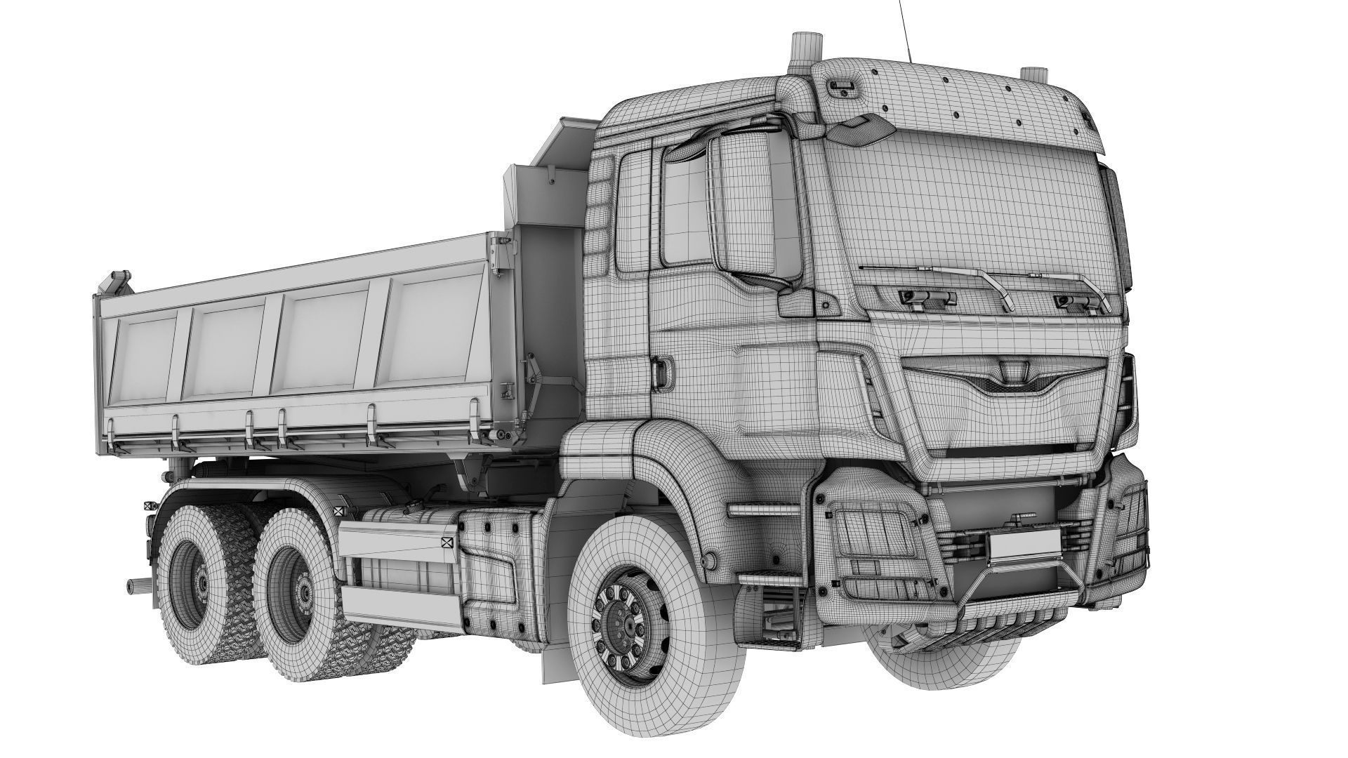 Dump Truck 6X4  3D model_18