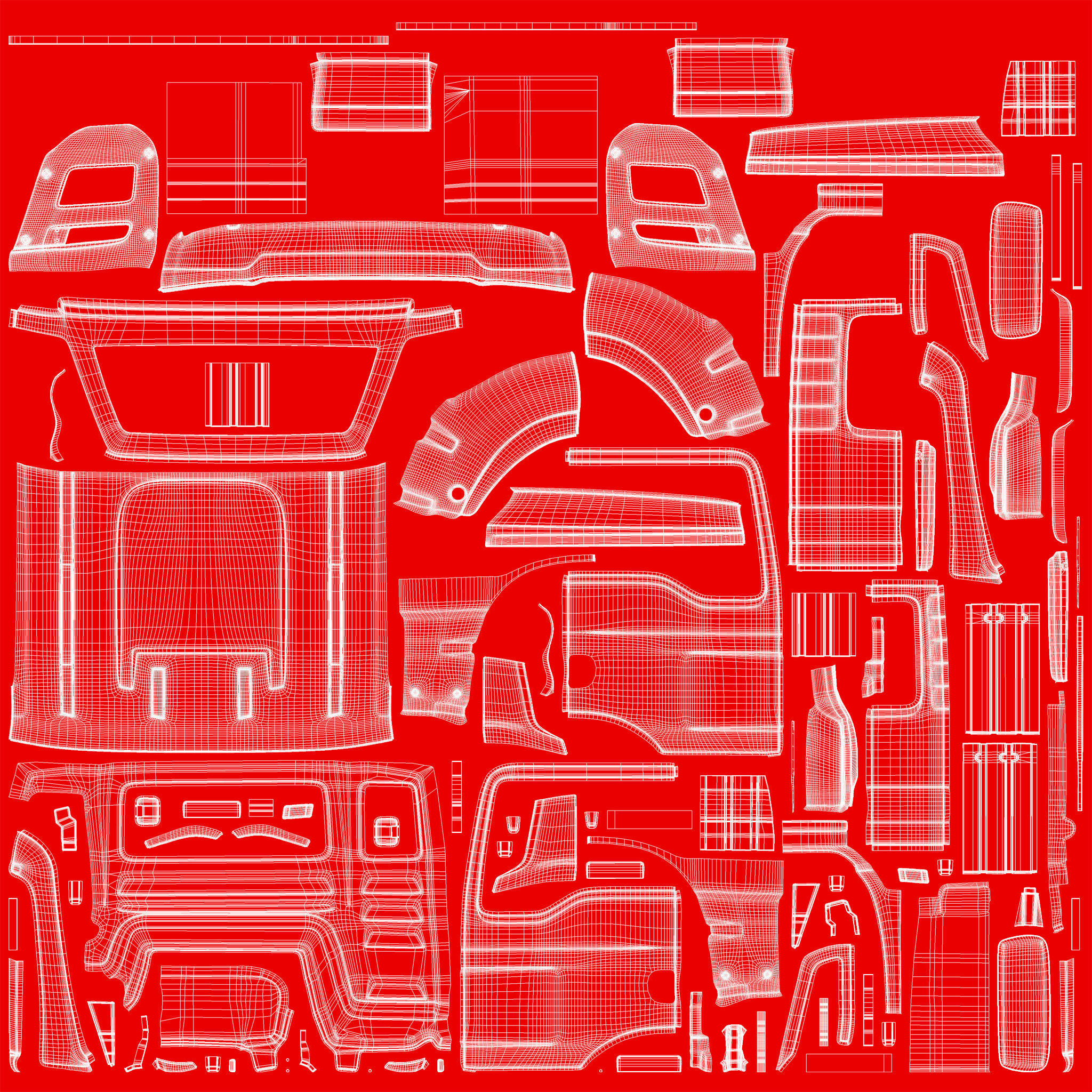 Dump Truck 6X4  3D model_22