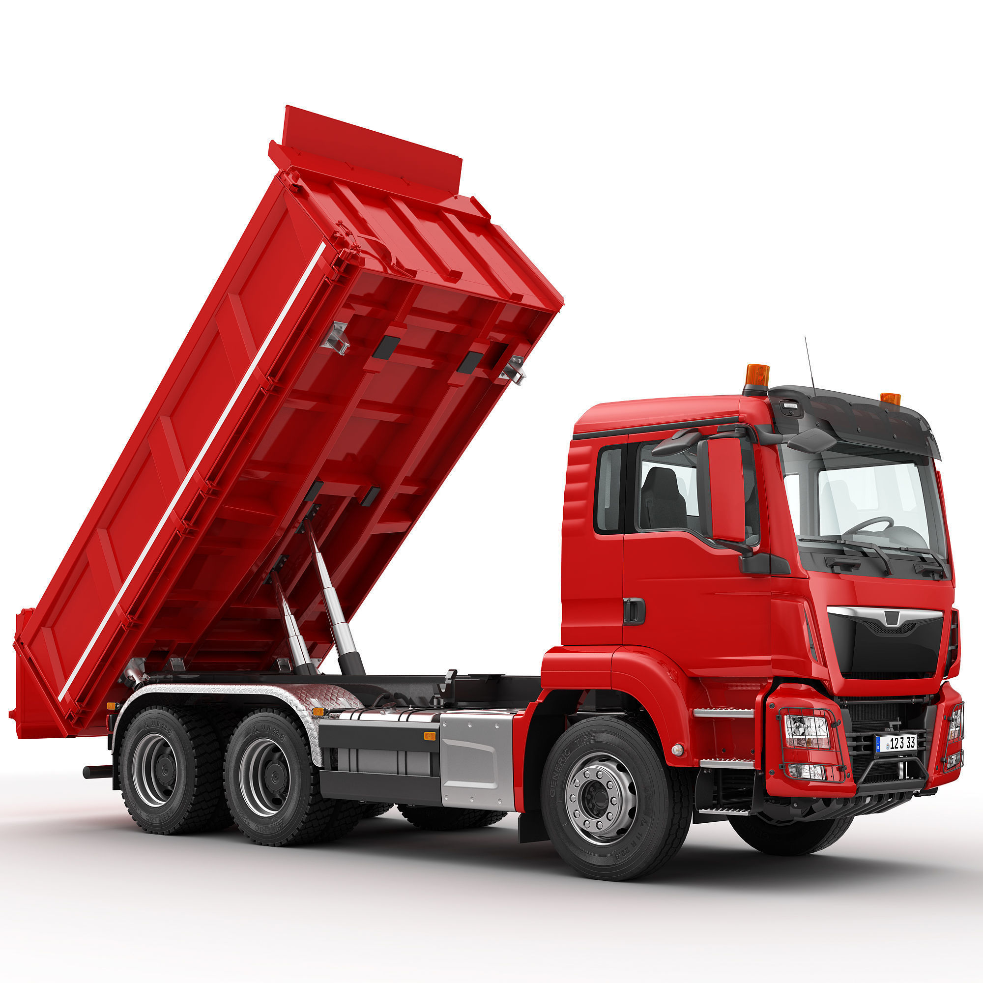 Dump Truck 6X4  3D model_2