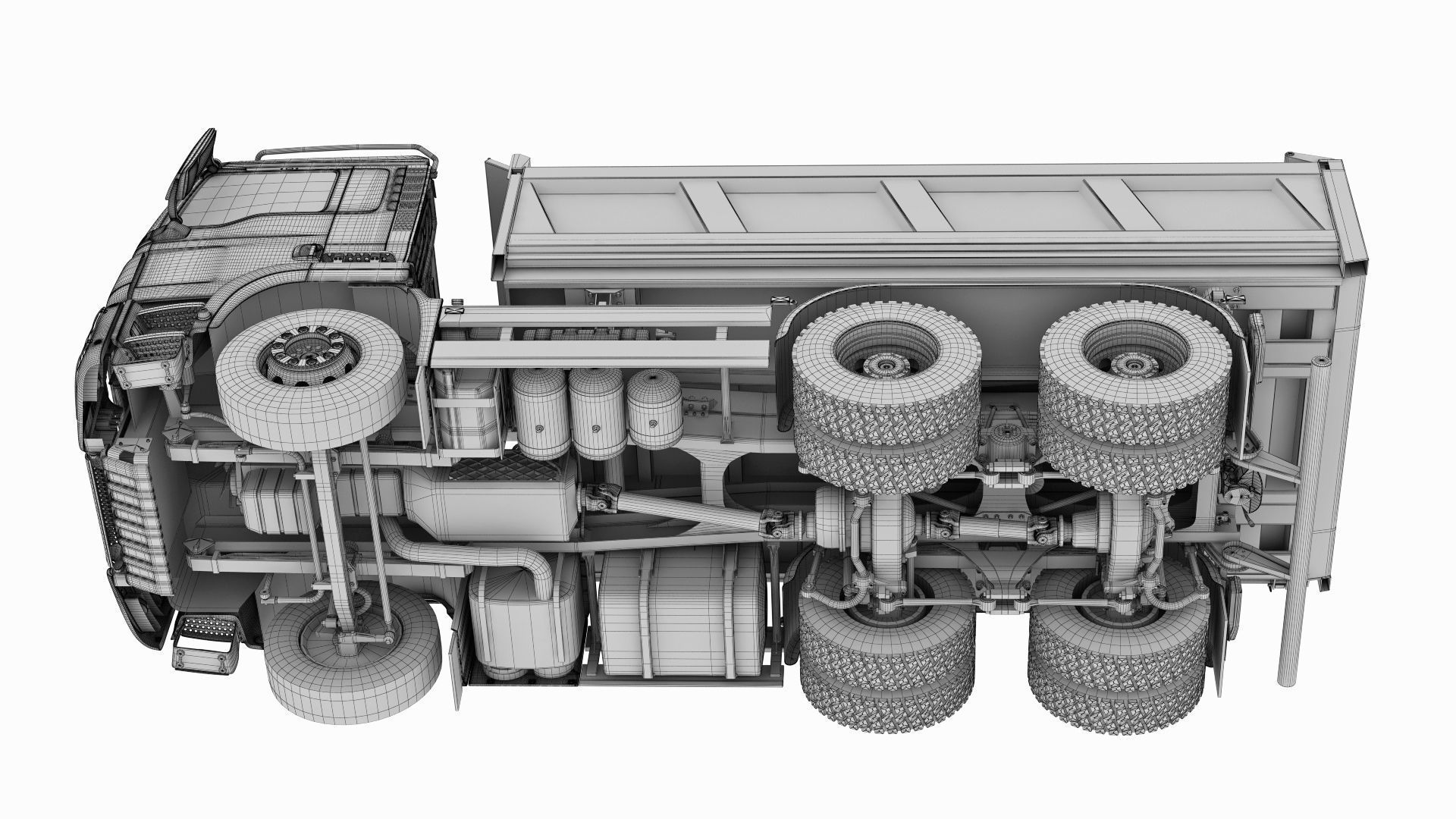 Dump Truck 6X4  3D model_20