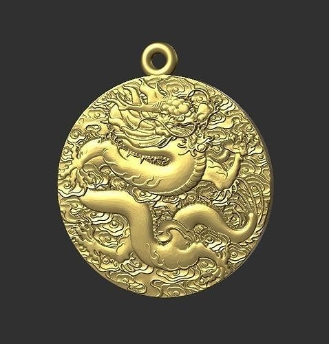 Dragon pendant 3D print model