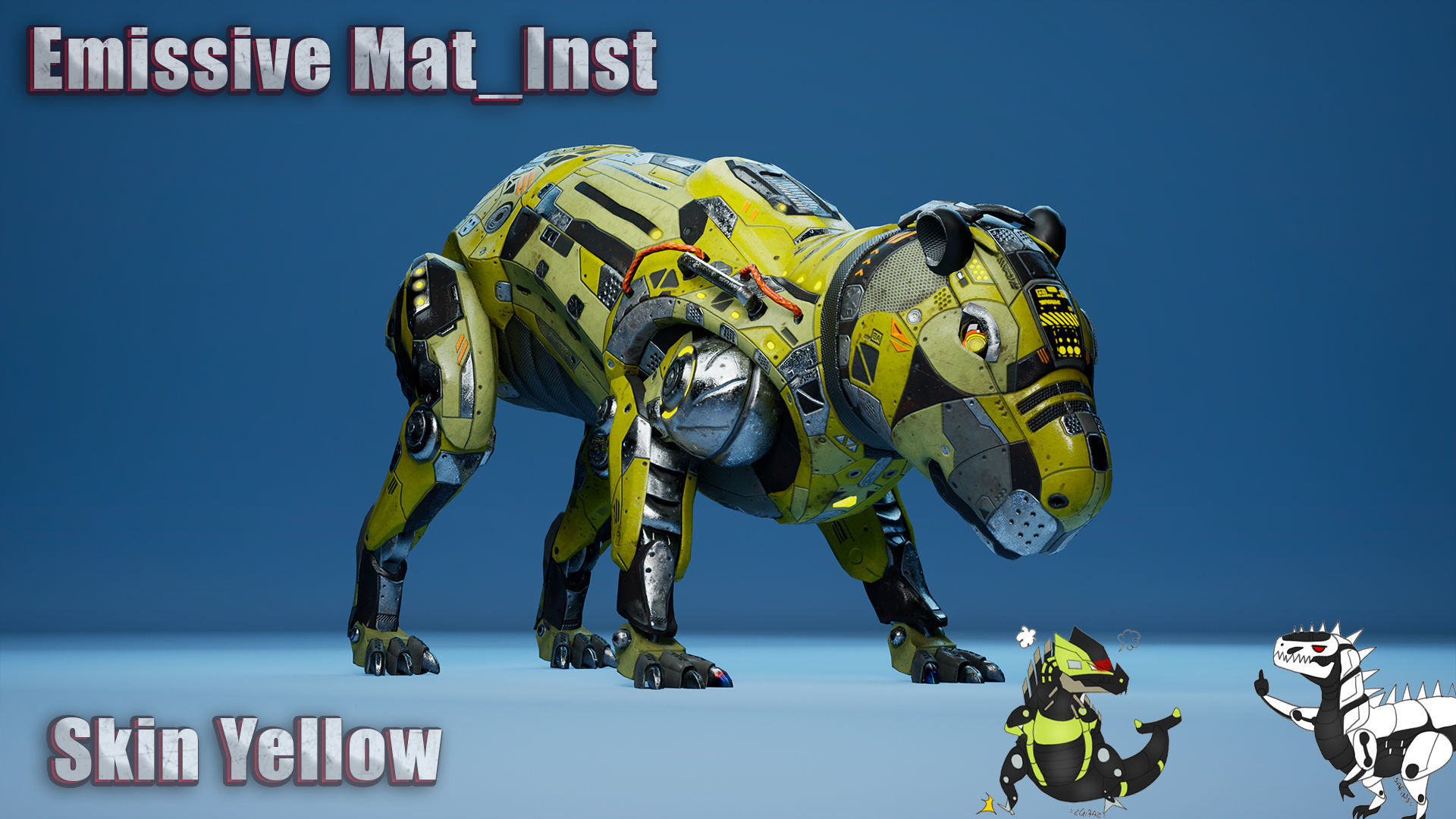 Sci-fi Animals pack 3D Model Collection_21