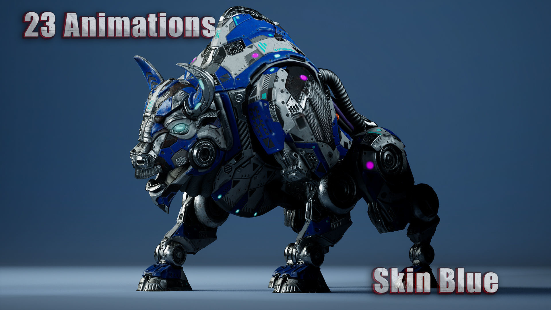 Sci-fi Animals pack 3D Model Collection_22