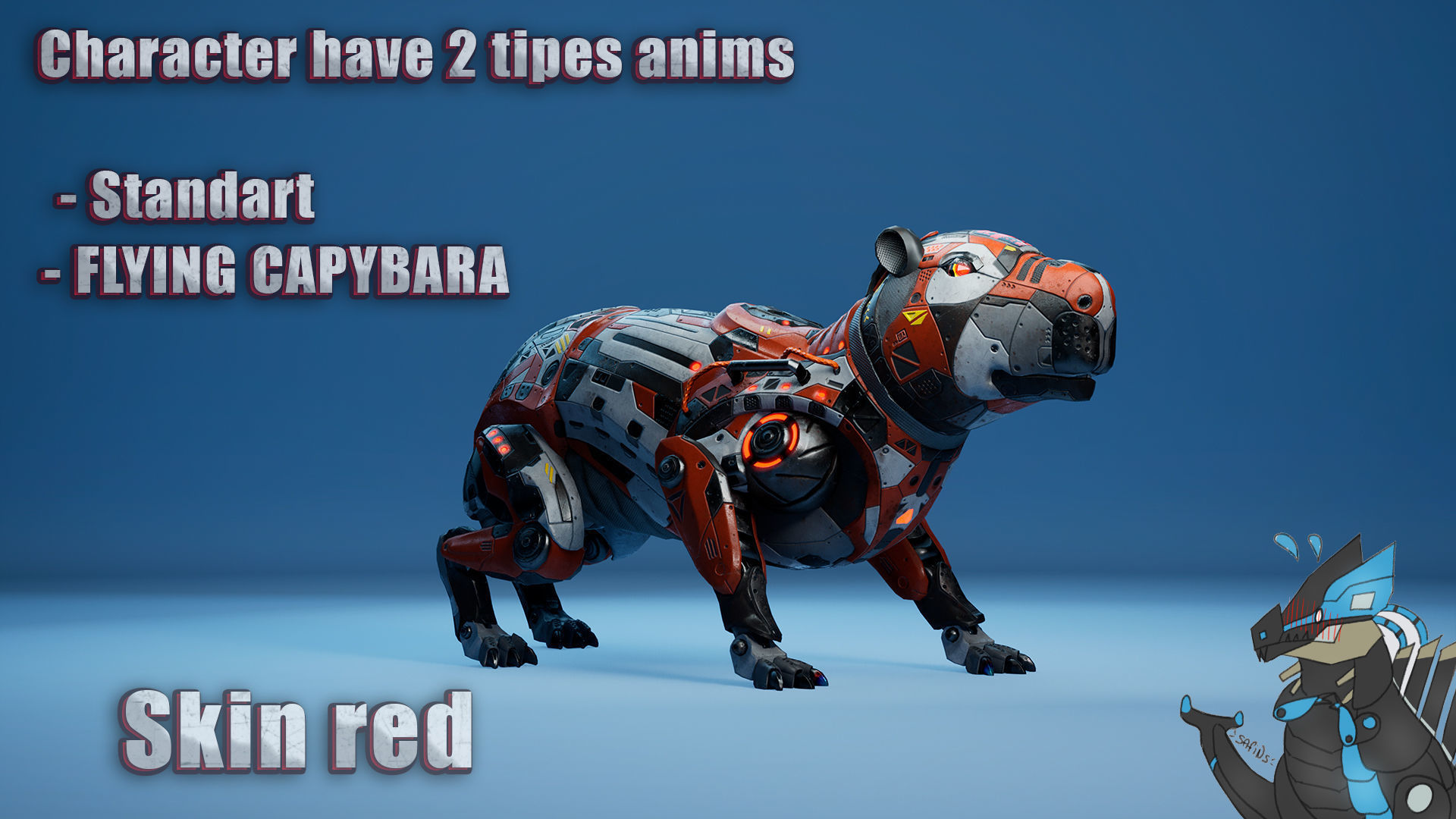 Sci-fi Animals pack 3D Model Collection_20