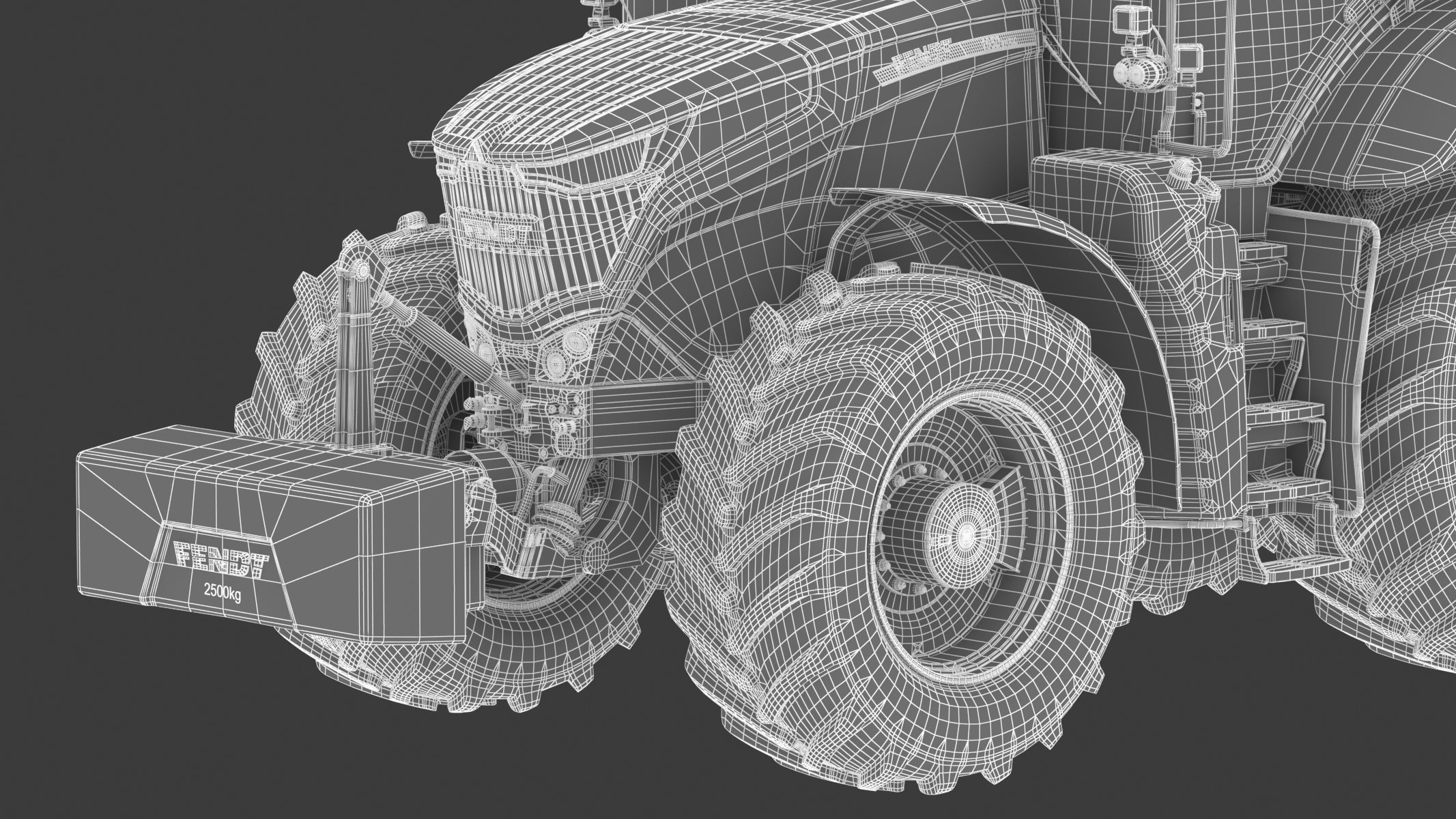 Fendt 1000 Vario Tractor 3D model_31