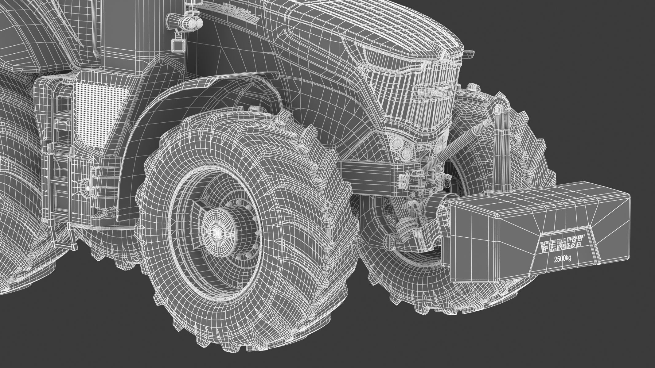 Fendt 1000 Vario Tractor 3D model_33