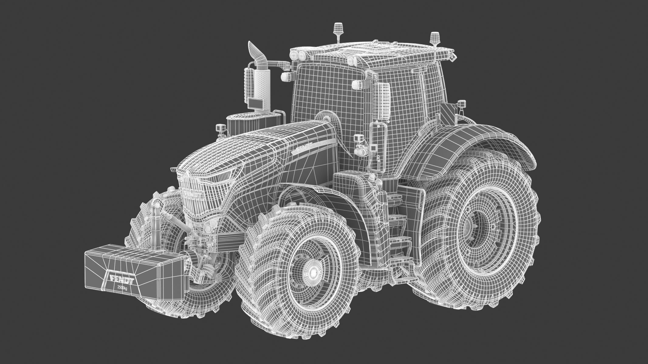 Fendt 1000 Vario Tractor 3D model_21