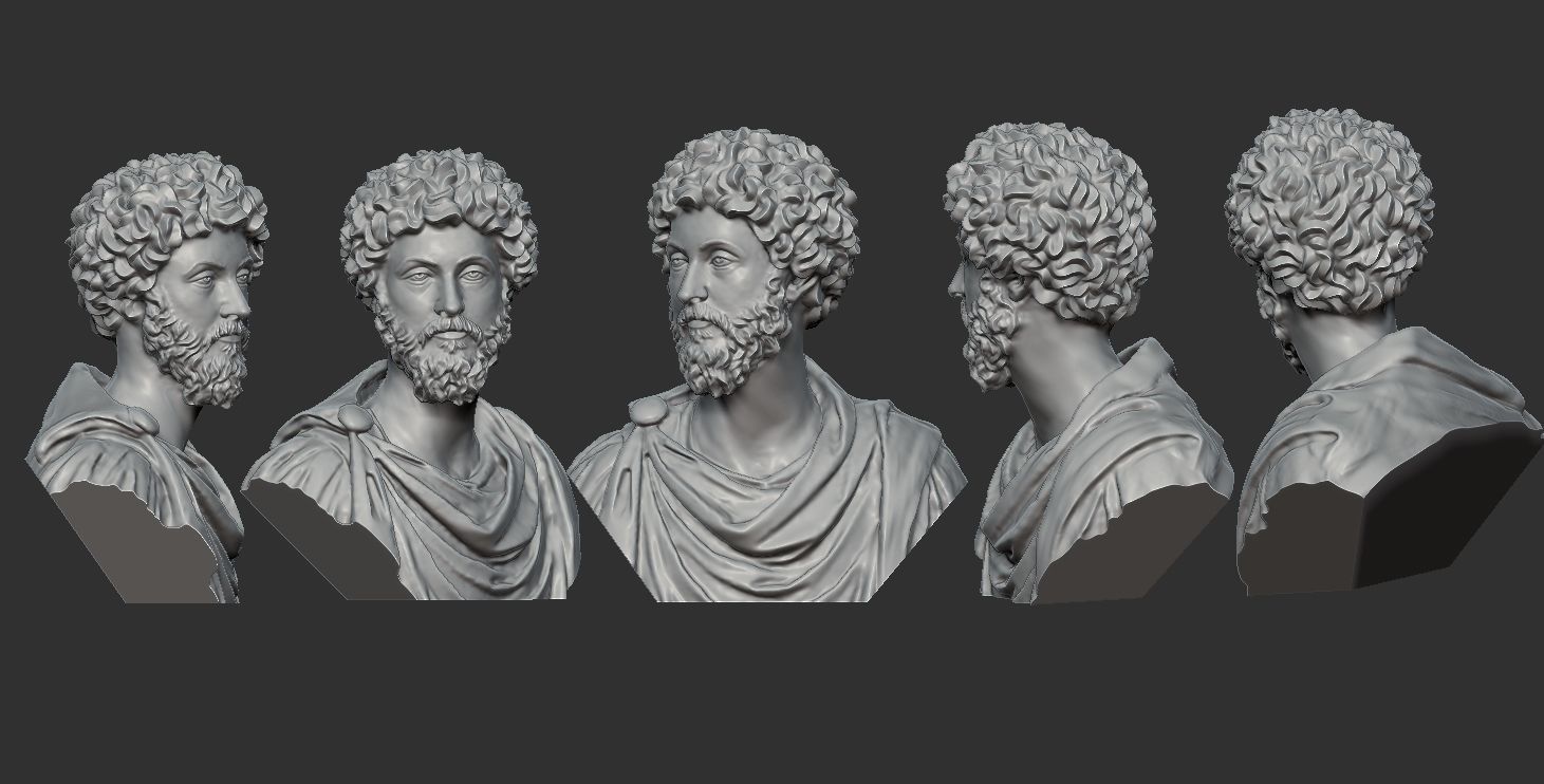 Marcus Aurelius 3D print model_14
