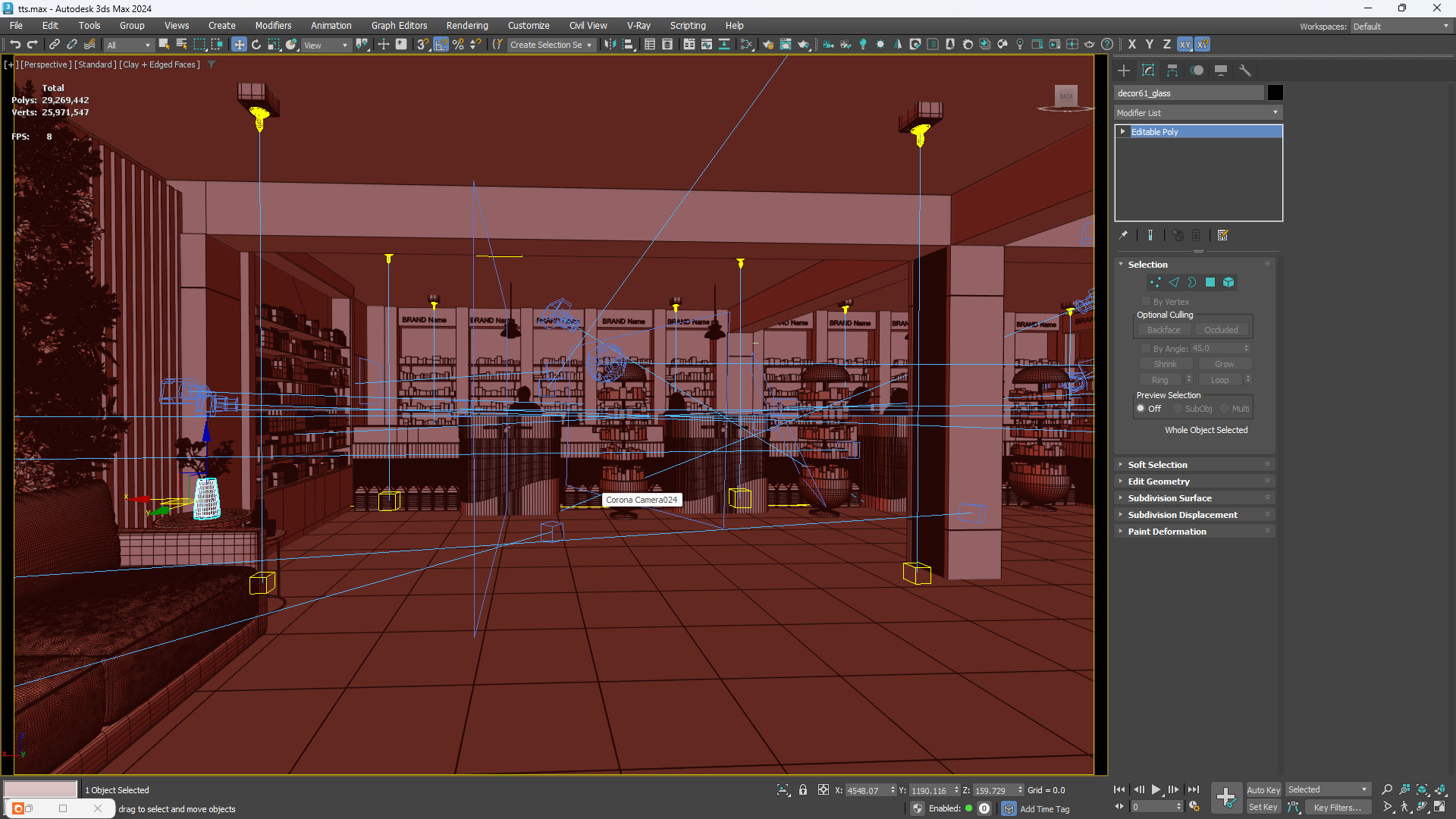 Pharmacy Interior Exterior Design  3D model_2