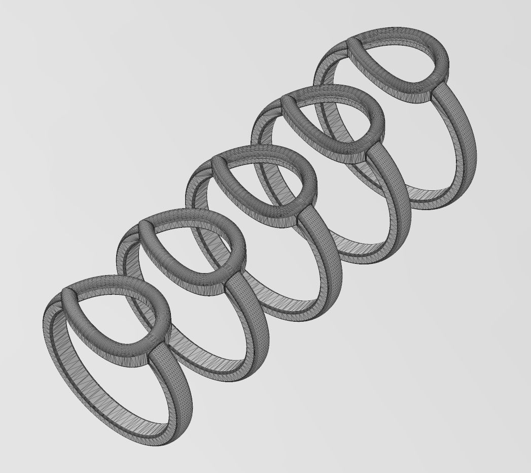 Open pear fashion stacker ring US sizes 6to10 3D print model_13