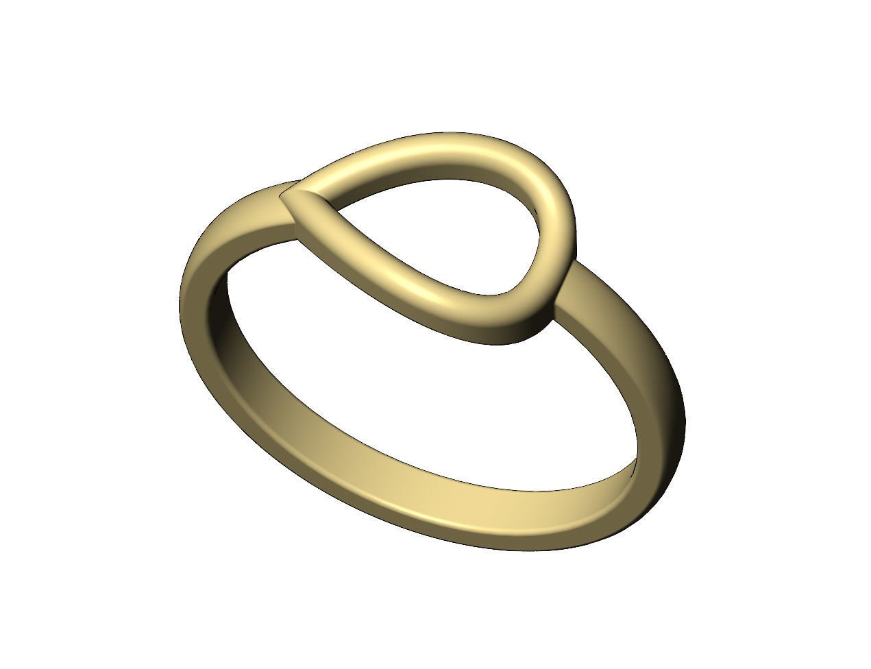 Open pear fashion stacker ring US sizes 6to10 3D print model_6