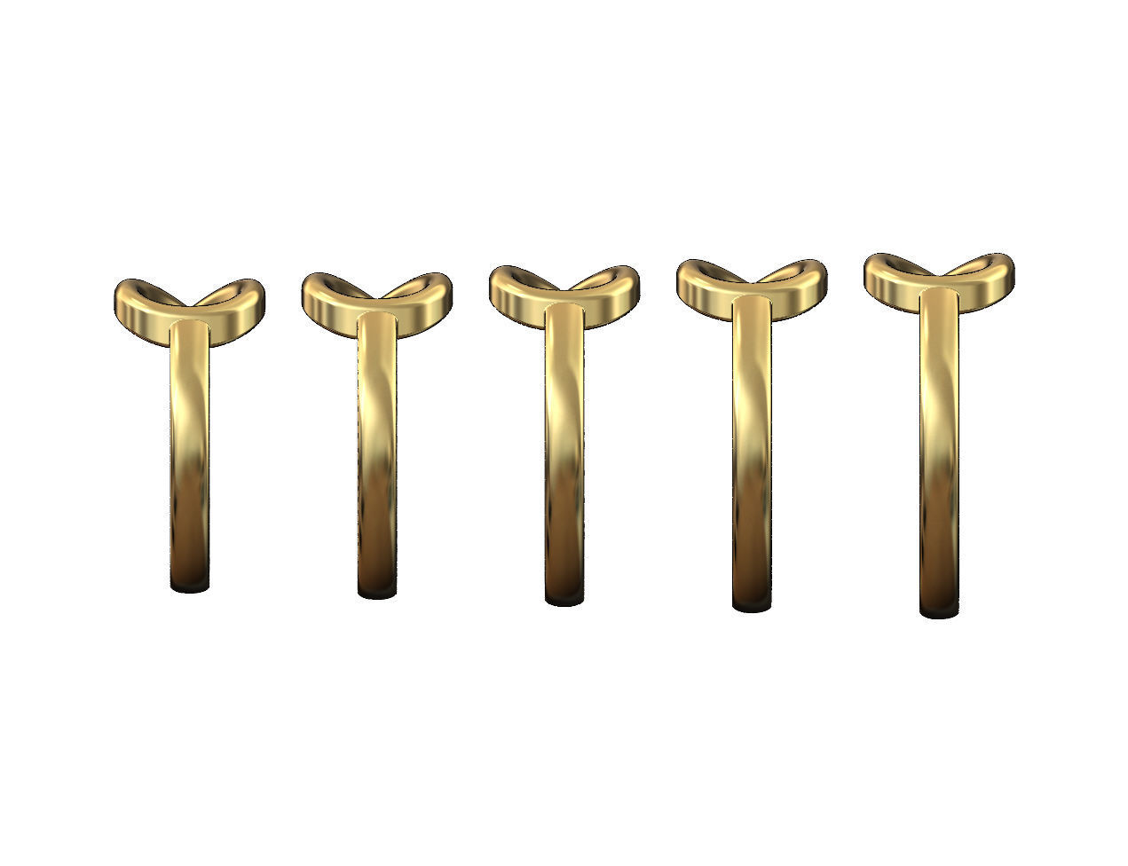 Open pear fashion stacker ring US sizes 6to10 3D print model_2