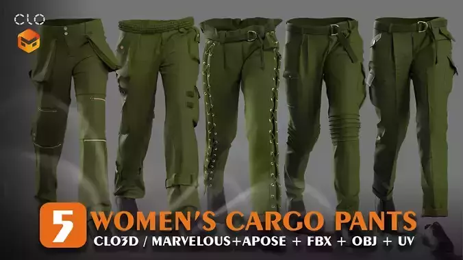 5 WOMANs CARGO PANTS
