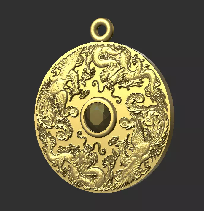 Pendant dragon 3D print model