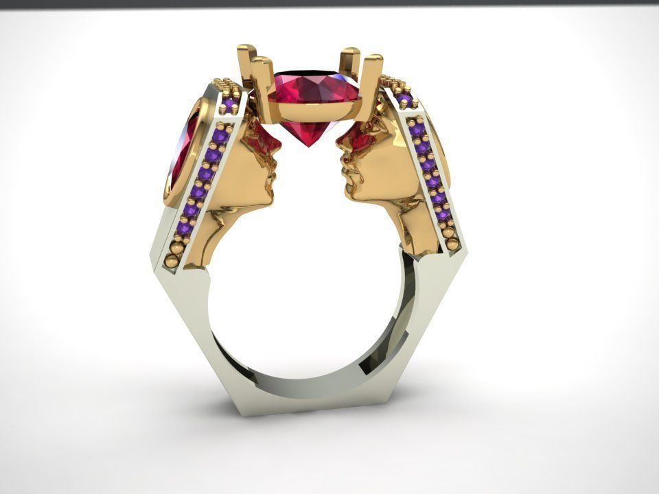 face ring 3D print model_22
