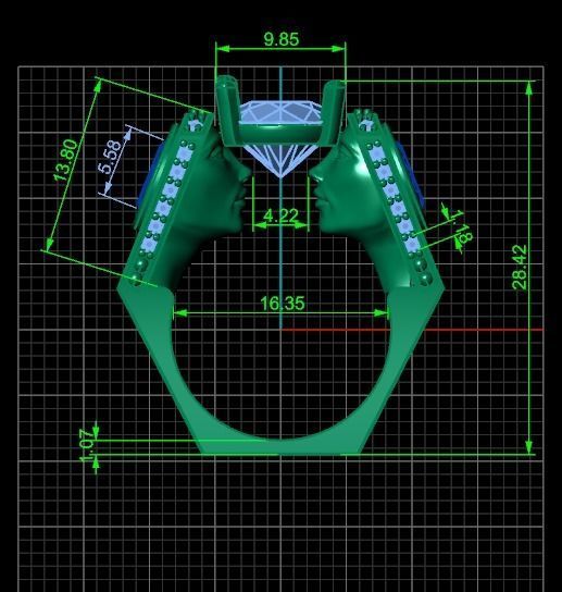 face ring 3D print model_12