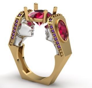 face ring 3D print model_2