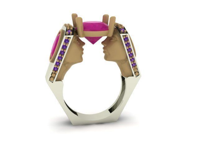 face ring 3D print model_3