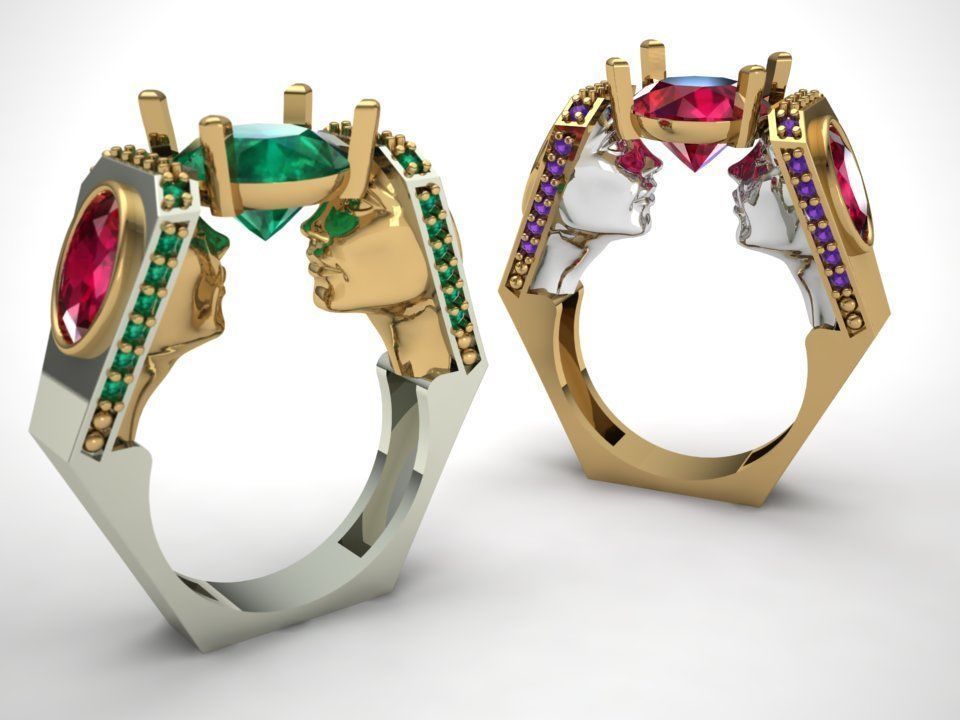 face ring 3D print model_1