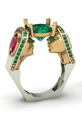 face ring 3D print model_19