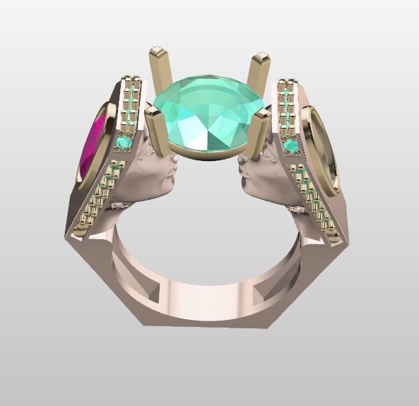 face ring 3D print model_7