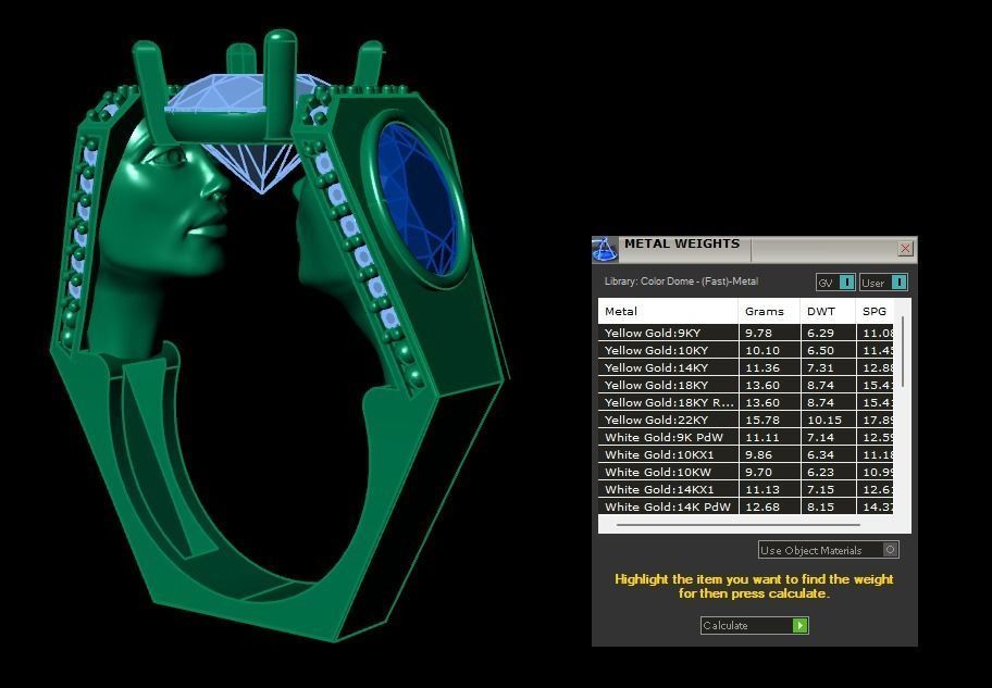 face ring 3D print model_28