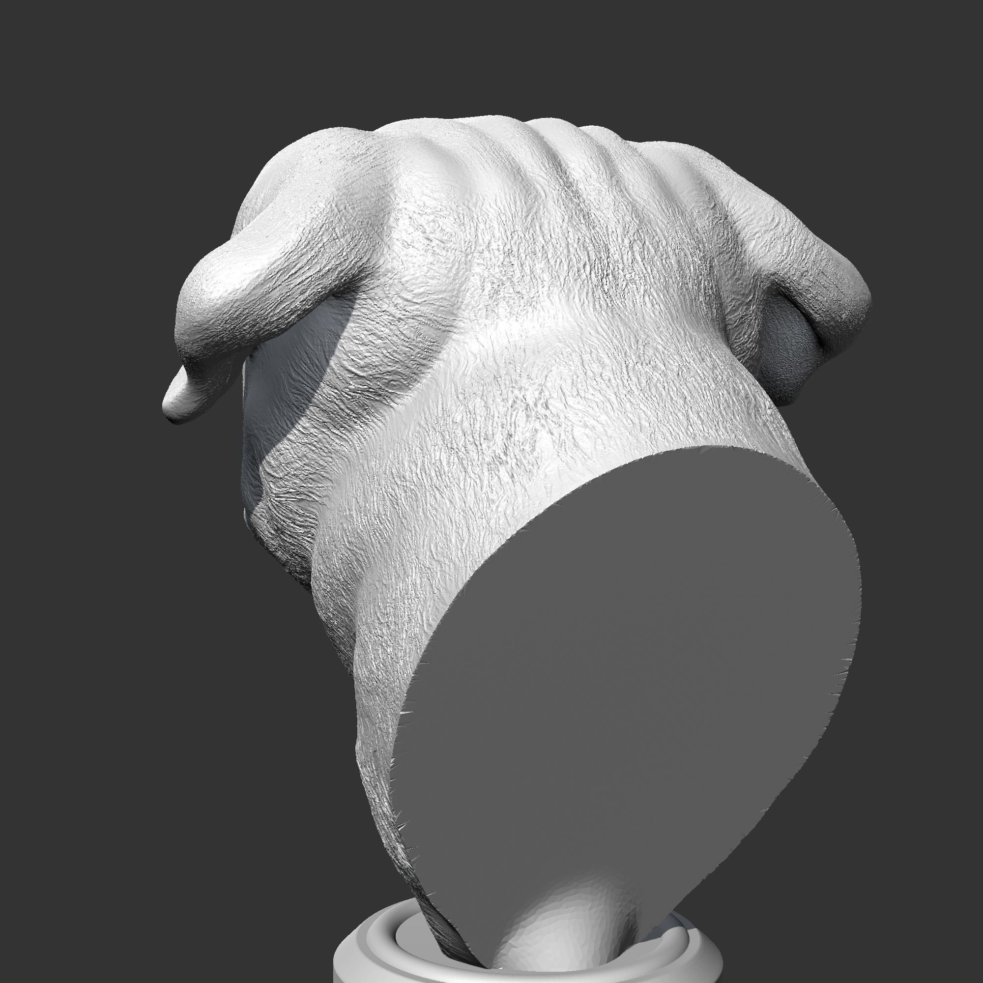 Pug Head AM36 3D print model 3D print model_6