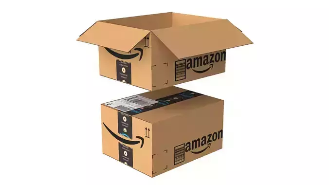 Amazon Box 2F PBR 05 Low-poly 3D model