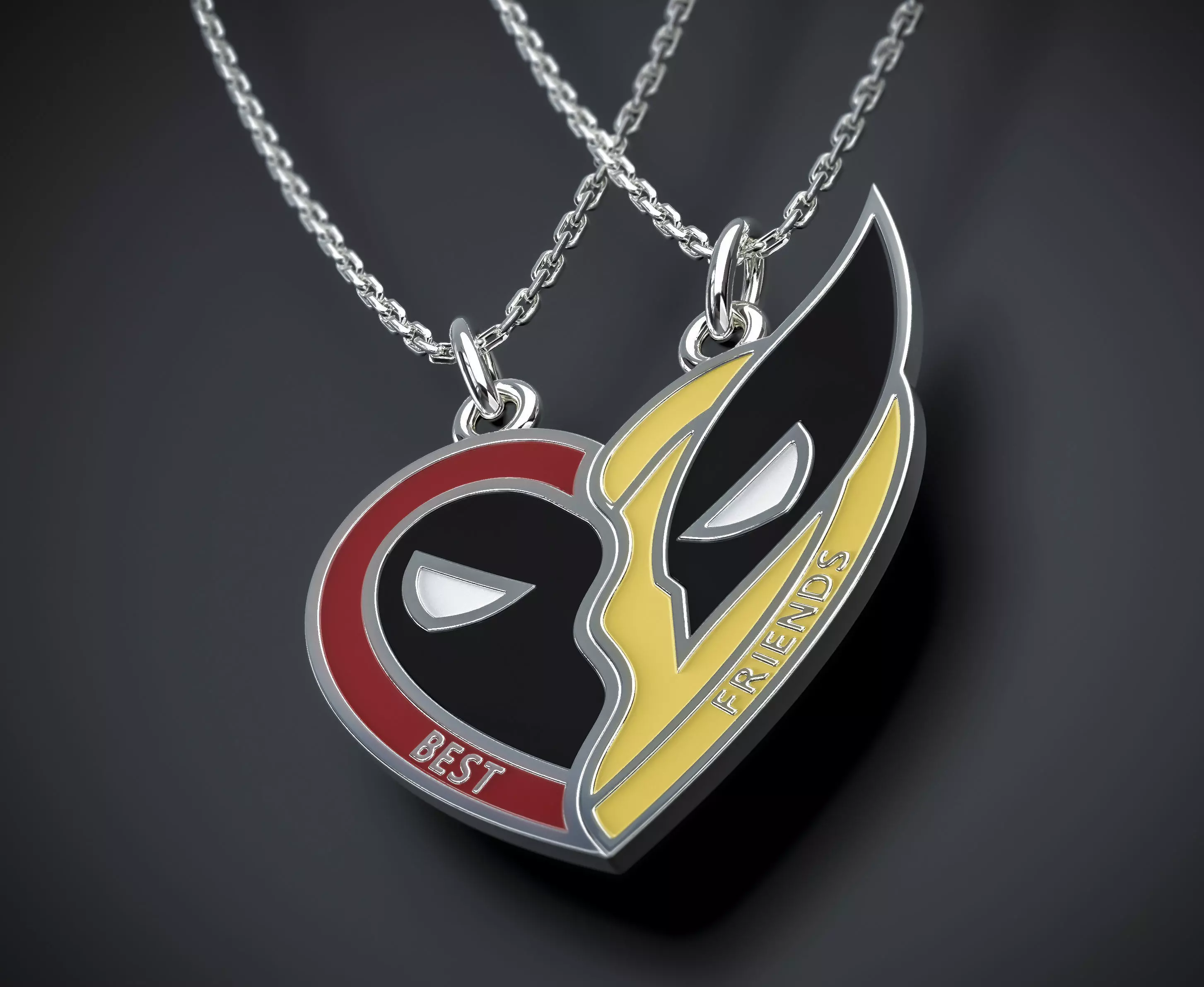 DEADPOOL AND WOLVERINE PENDANT Printable Model Free 3D print model
