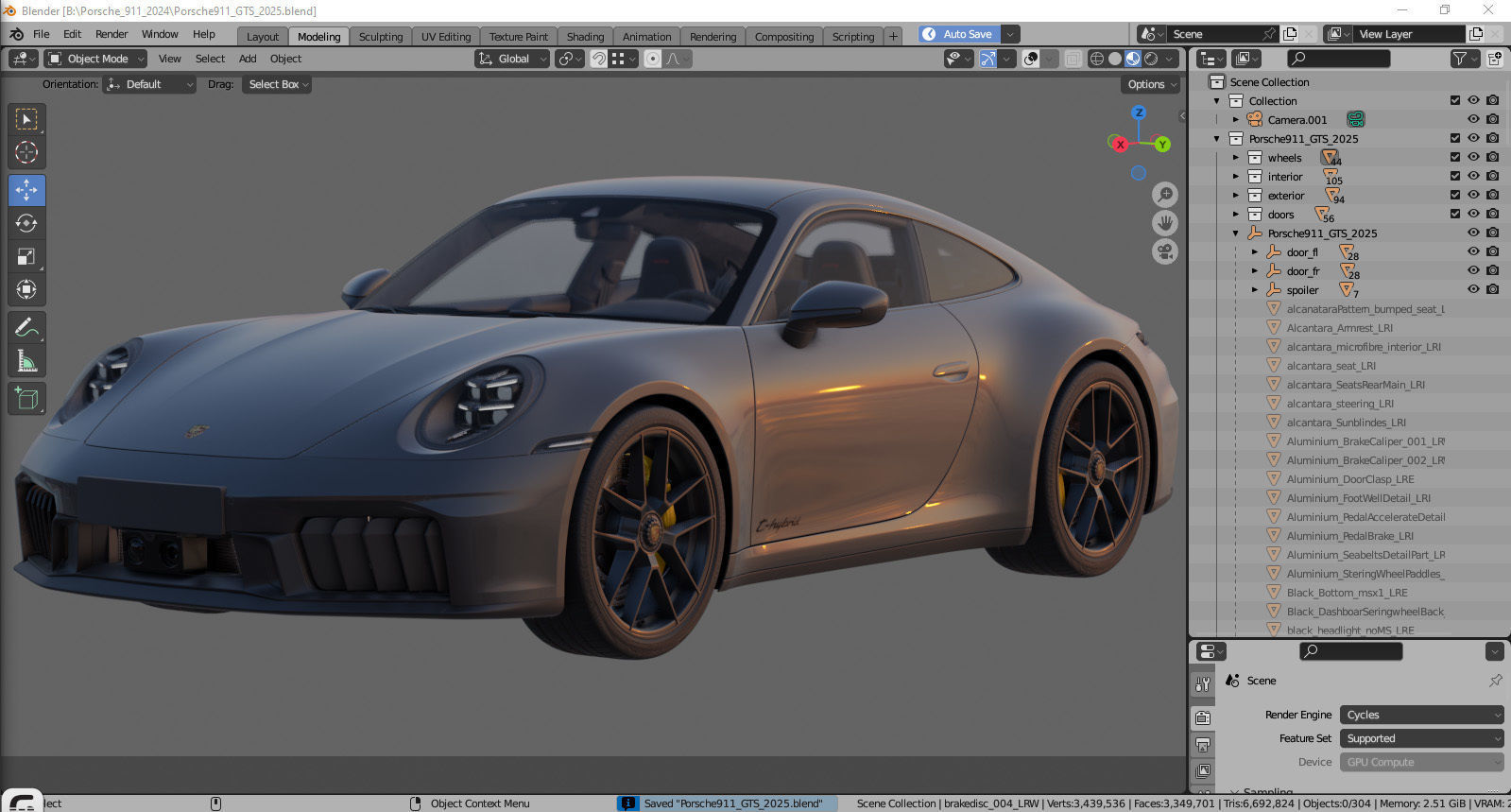 Porsche 911 Carrera GTS 2025 3D model_42