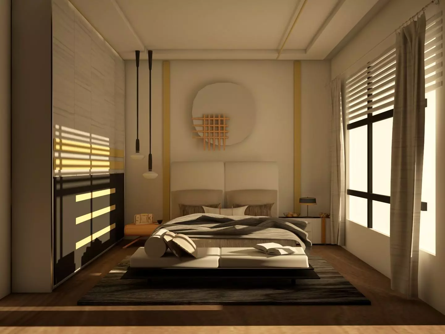 luxury bed room for gorgeous bunglows 3D model