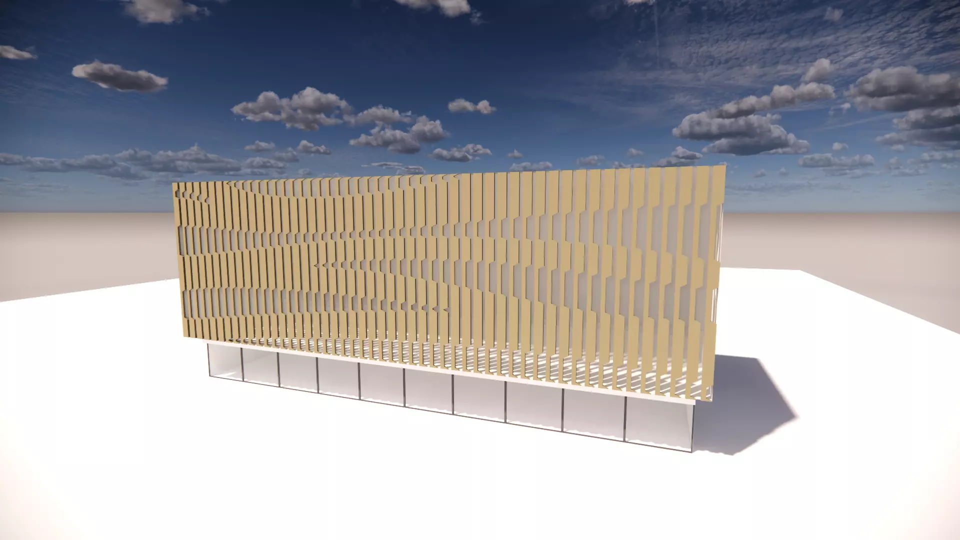 Flowing architectural white skin parametric rhino 3D model