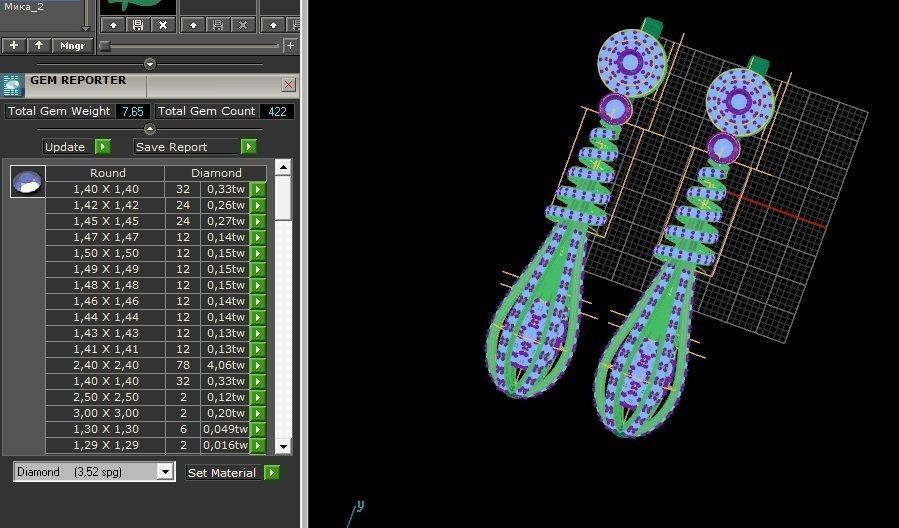 Earrings pear drop 3 3D print model_6