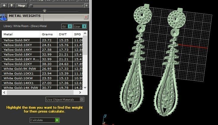 Earrings pear drop 3 3D print model_7