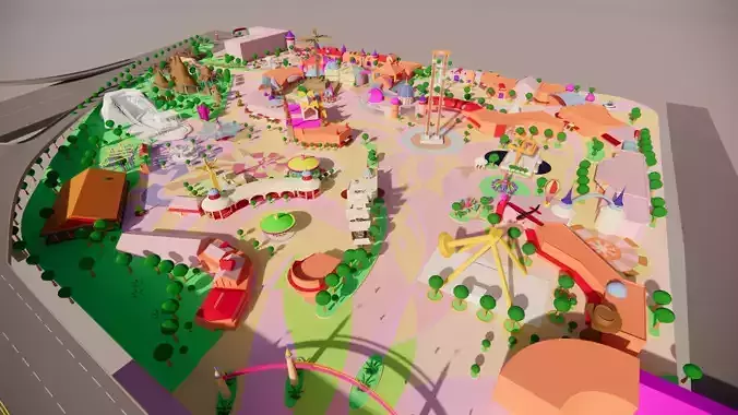 Cartoon theme park amusement park children amusement equipment