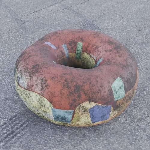 Inflatable Donut Free low-poly 3D model