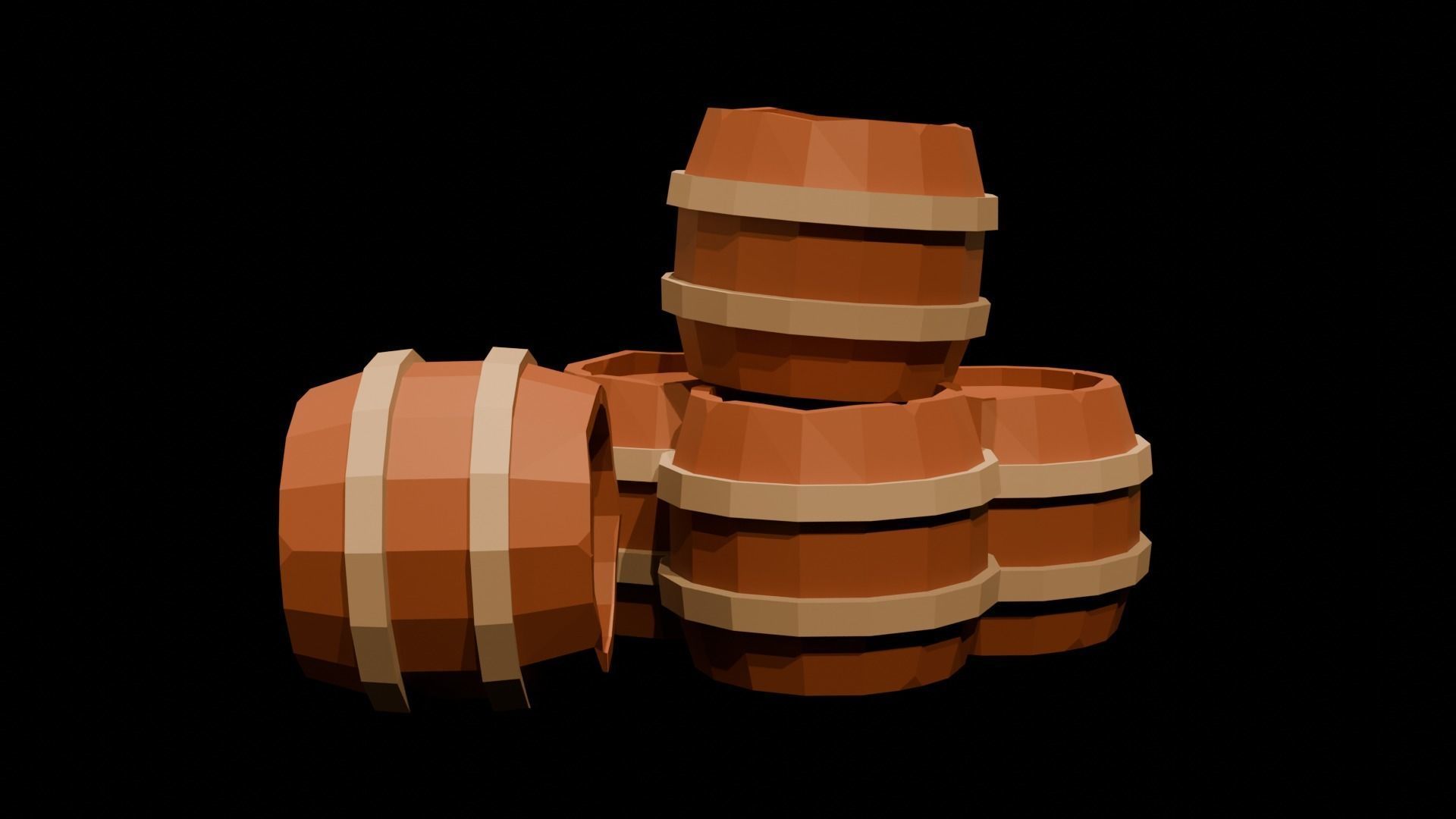 low poly pack 13 models Low-poly 3D model_2