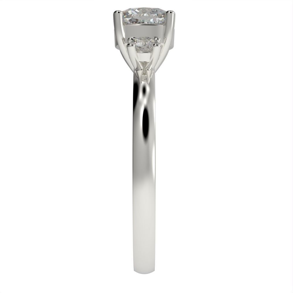 Cushion engagement ring 3D print model_3