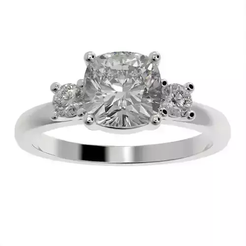 Cushion engagement ring