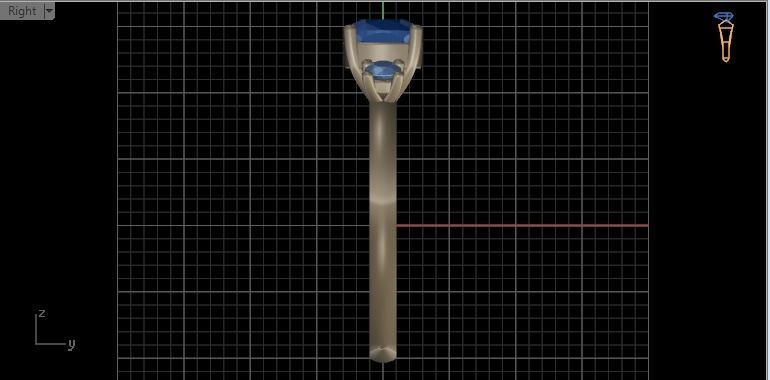 Cushion engagement ring 3D print model_18