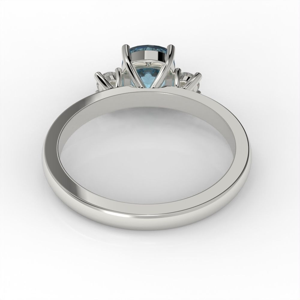 Cushion engagement ring 3D print model_15
