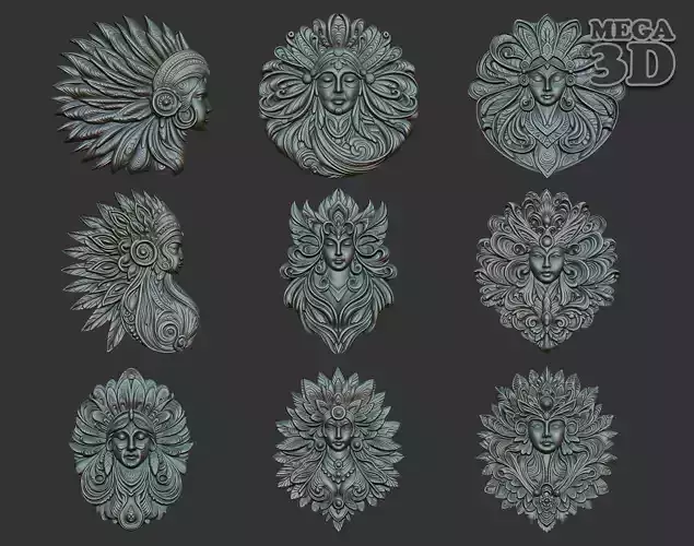 Native Goddess basrelief pack 240729