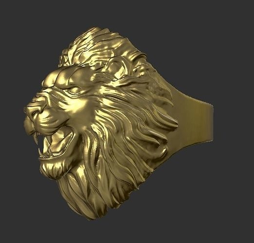 Lion ring 3D print model